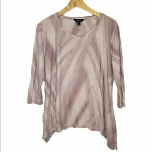 Simply Vera Wang L‎ pink textured asymmetrical tunic